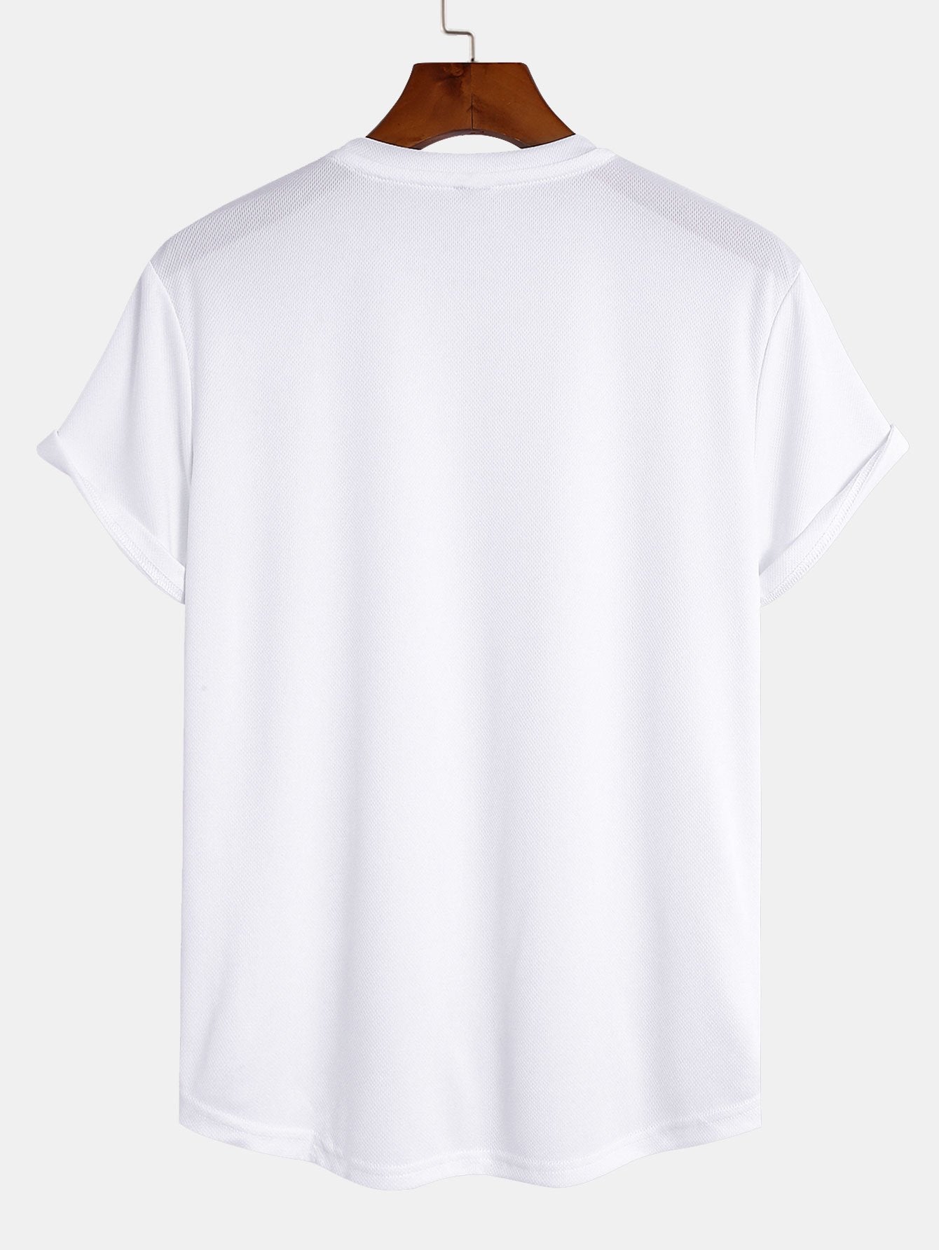 Activewear Collection | Muscle Fit Arc Hem Mesh T-Shirt with Breathable Fabric | Comfortable Fit for Everyday Wear 5