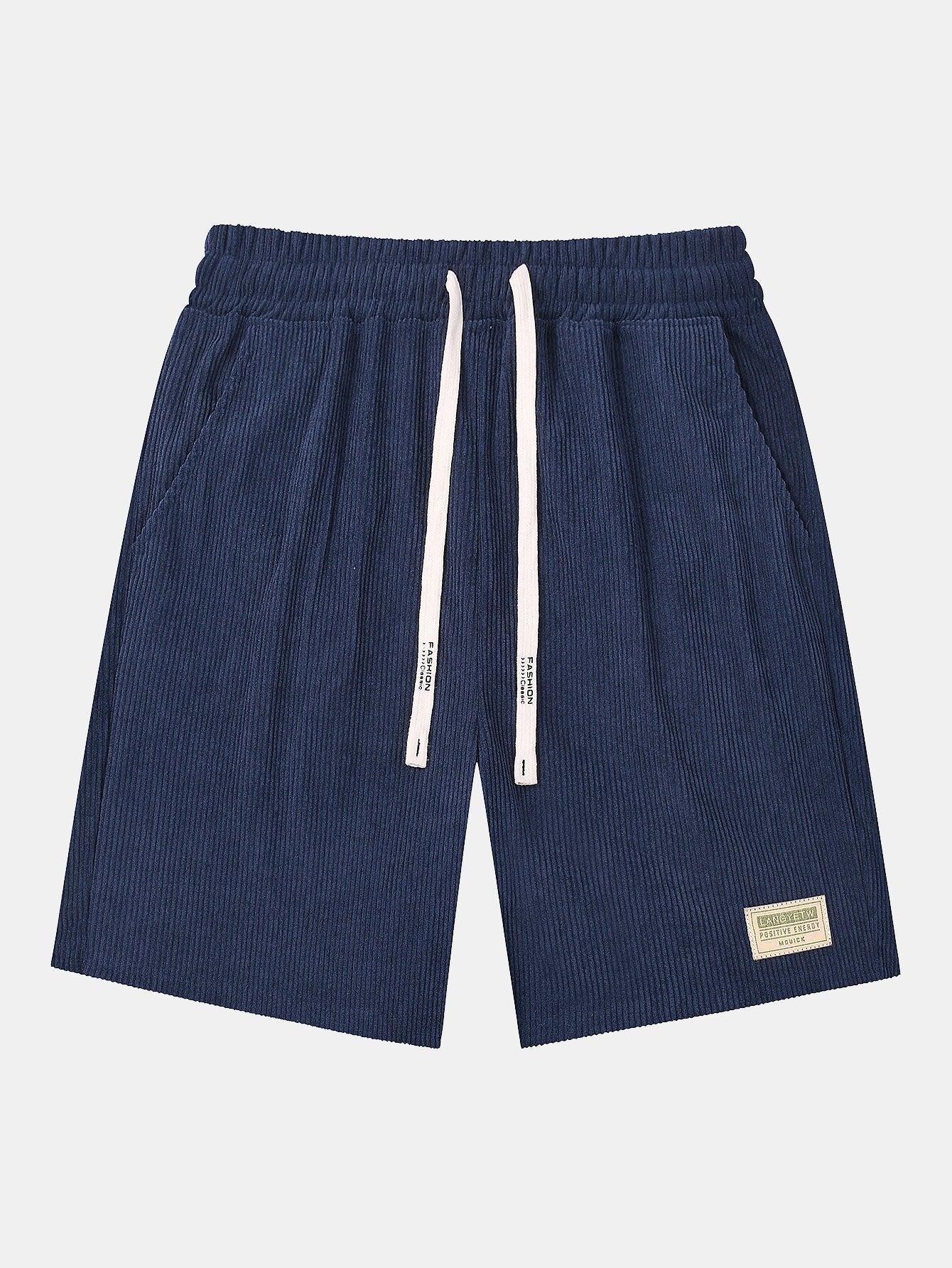 Casual Collection | Men's Corduroy Drawstring Shorts with Letter Label | Comfortable Fit for Everyday Wear 2