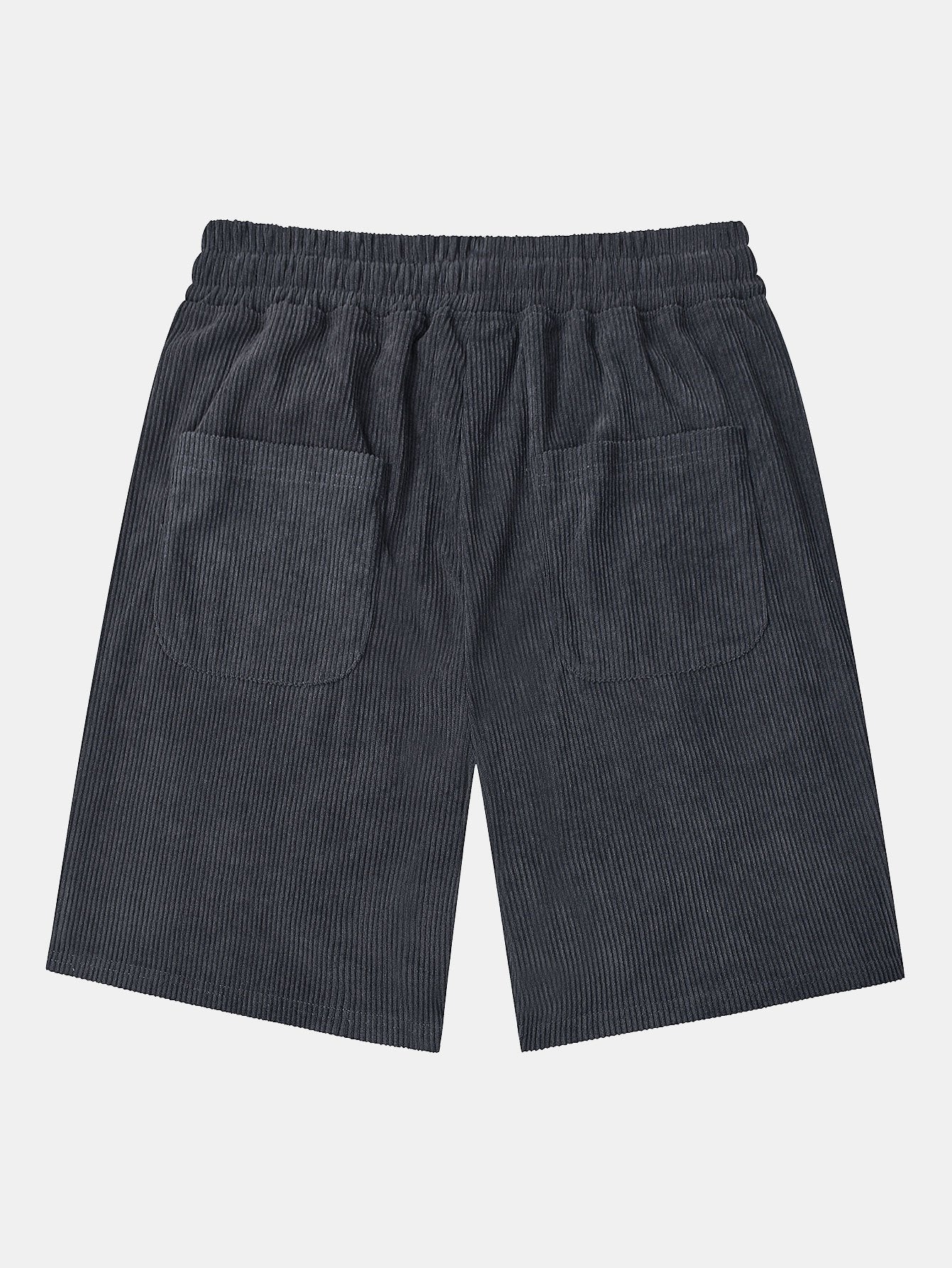 Casual Collection | Men's Corduroy Drawstring Shorts with Letter Label | Comfortable Fit for Everyday Wear 5