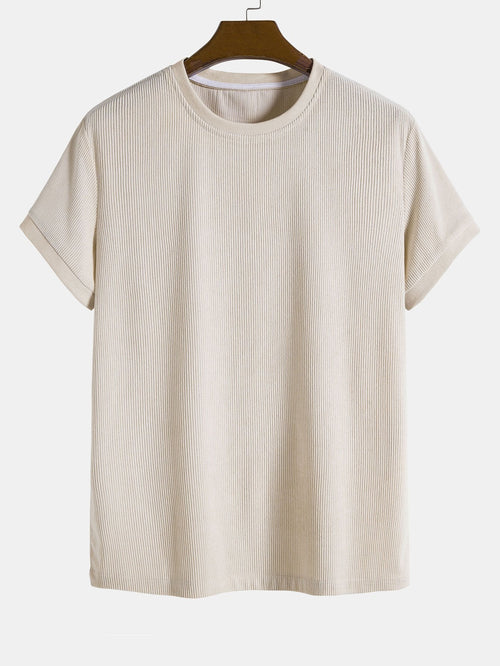 Casual Collection | Men's T-Shirt with Stretch Corduroy Fabric | Comfortable Fit for Everyday Wear 0