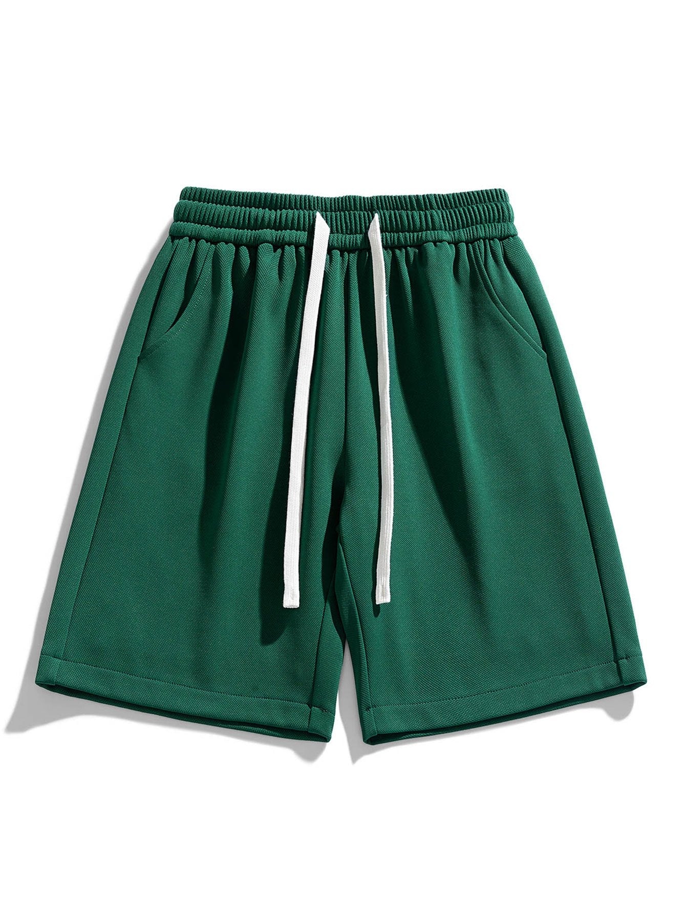 Casual Comfort | Men's Textured Drawstring Shorts with Adjustable Waist | Lightweight Fabric for Everyday Wear 0