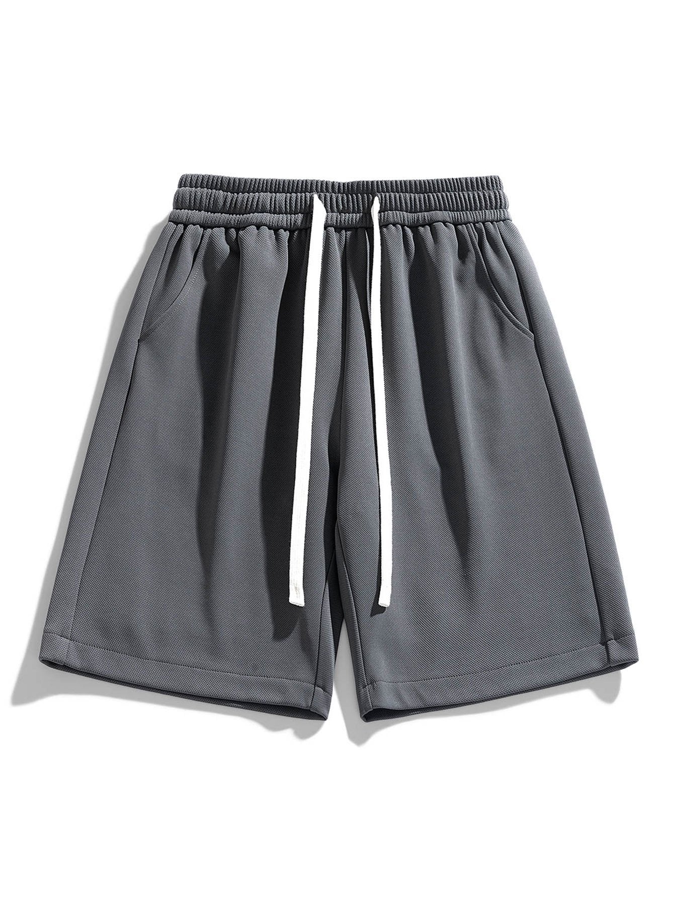 Casual Comfort | Men's Textured Drawstring Shorts with Adjustable Waist | Lightweight Fabric for Everyday Wear 4
