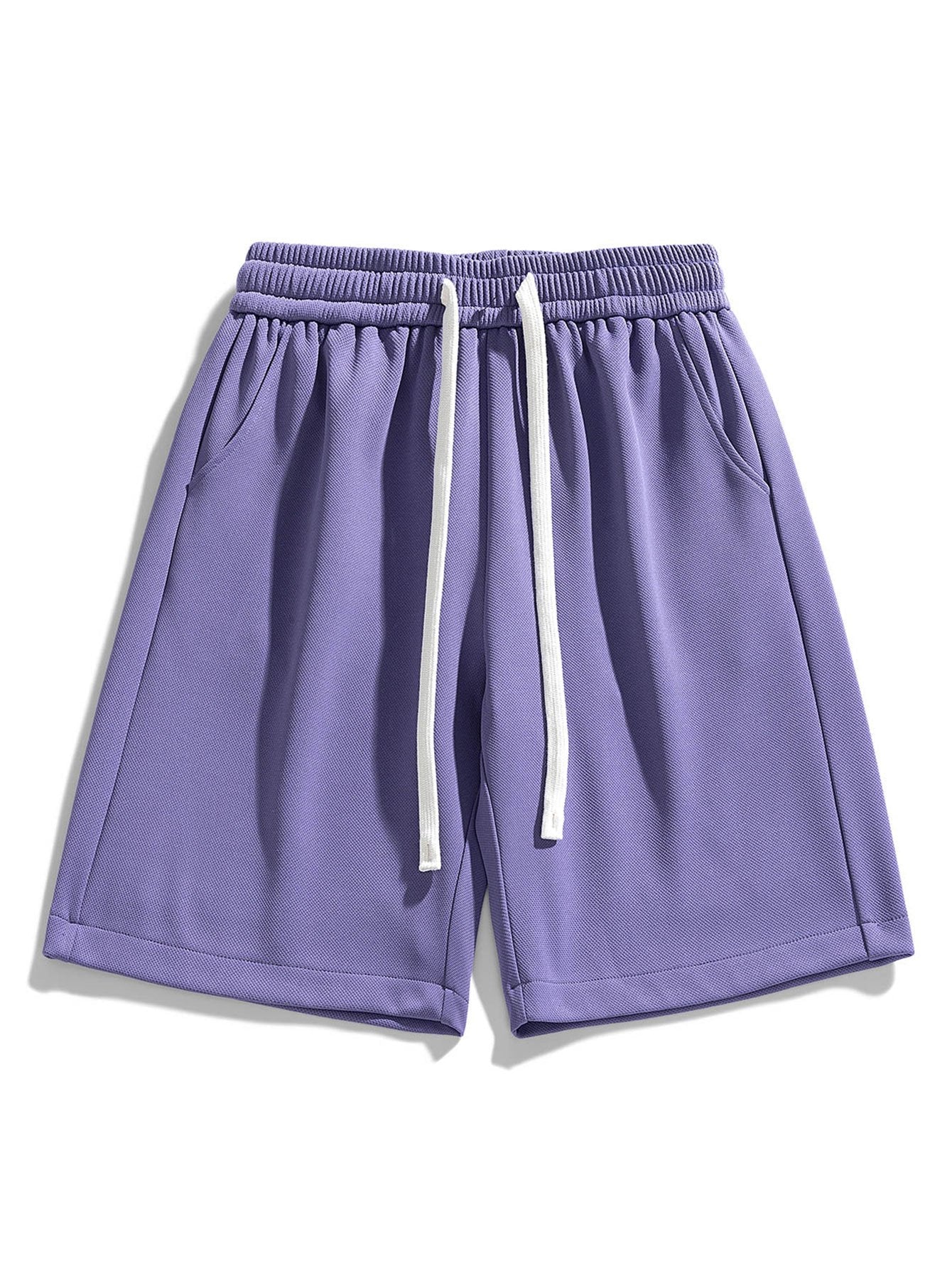 Casual Comfort | Men's Textured Drawstring Shorts with Adjustable Waist | Lightweight Fabric for Everyday Wear 9