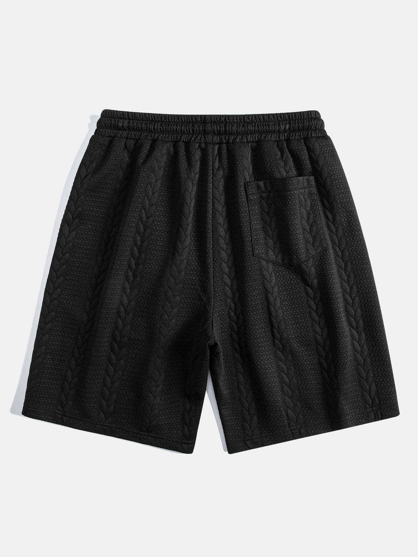 Casual Comfort | Men's Twist Jacquard Shorts with Elastic Waistband | Versatile Fit for Everyday Wear 3