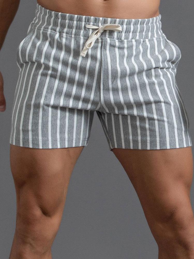 Casual Cotton Striped Jersey Shorts with Drawstring Waist | Comfortable Fit for Everyday Wear 1