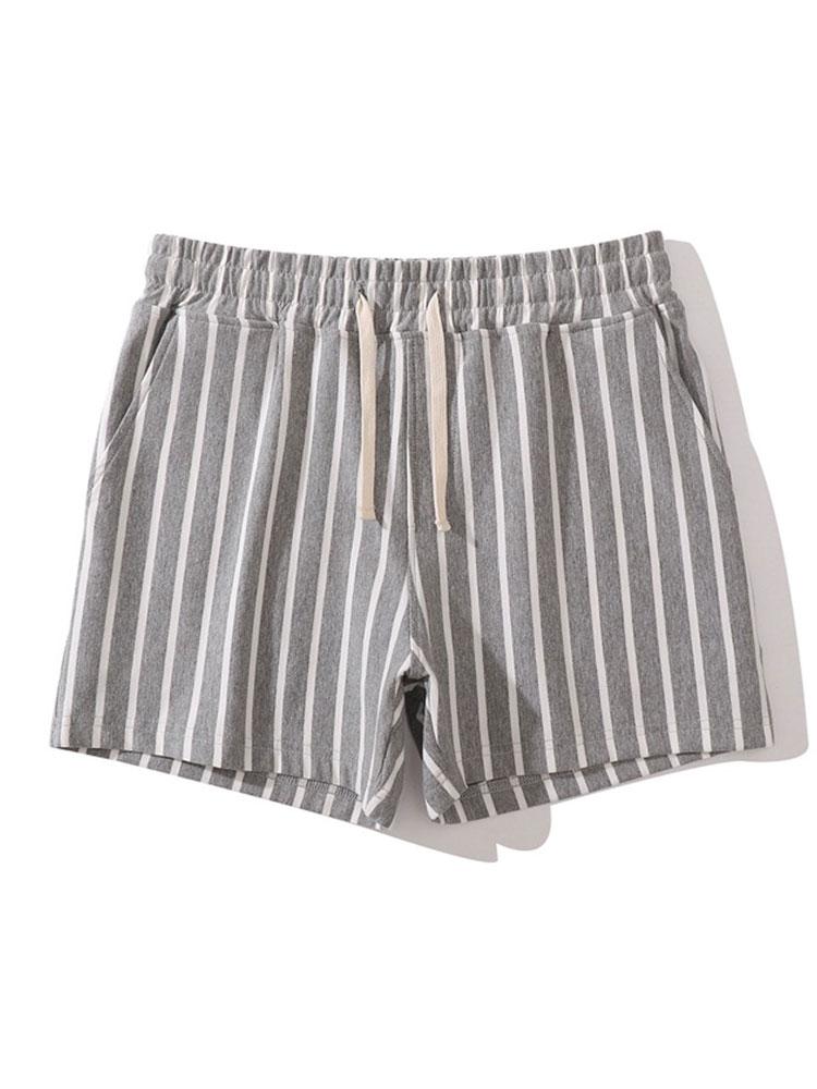 Casual Cotton Striped Jersey Shorts with Drawstring Waist | Comfortable Fit for Everyday Wear 4