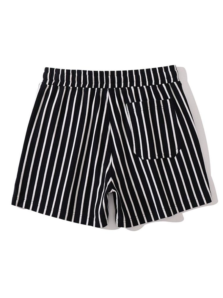 Casual Cotton Striped Jersey Shorts with Drawstring Waist | Comfortable Fit for Everyday Wear 5