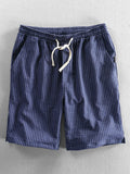 Casual Cotton Striped Shorts with Adjustable Drawstring | Comfortable Fit for Everyday Wear 0