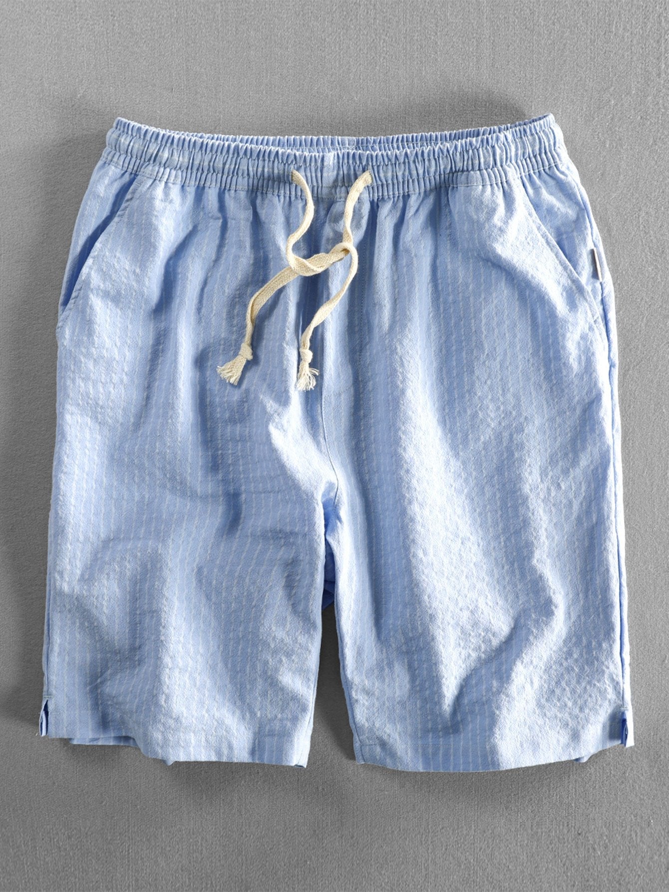 Casual Cotton Striped Shorts with Adjustable Drawstring | Comfortable Fit for Everyday Wear 2