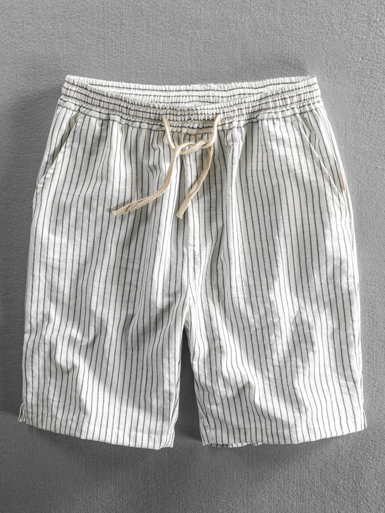 Casual Cotton Striped Shorts with Adjustable Drawstring | Comfortable Fit for Everyday Wear 3