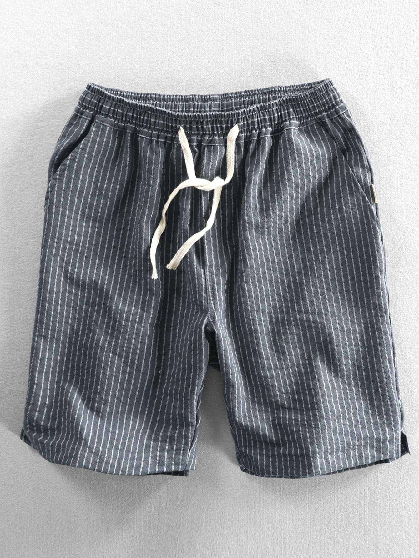 Casual Cotton Striped Shorts with Adjustable Drawstring | Comfortable Fit for Everyday Wear 4