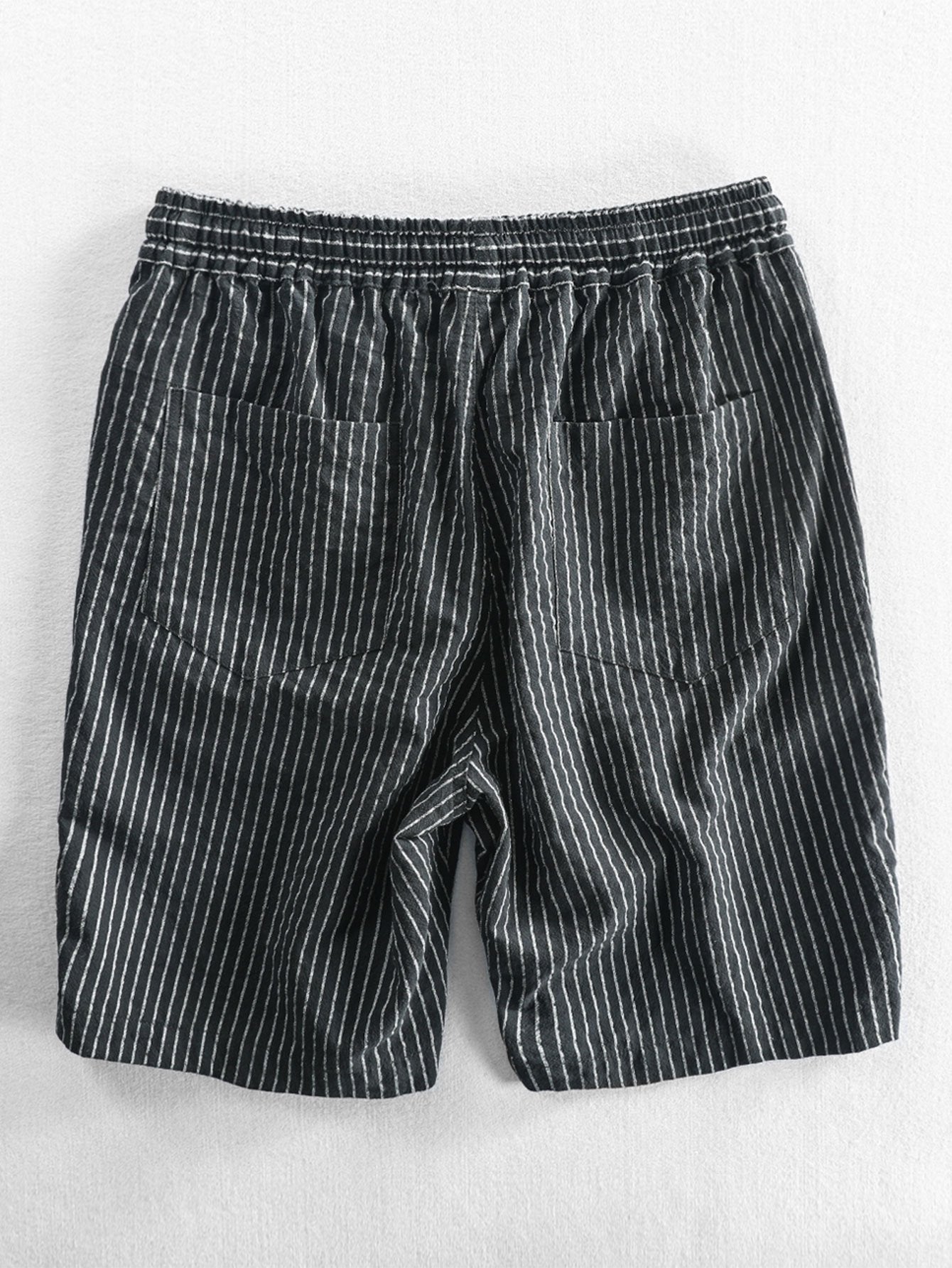 Casual Cotton Striped Shorts with Adjustable Drawstring | Comfortable Fit for Everyday Wear 5