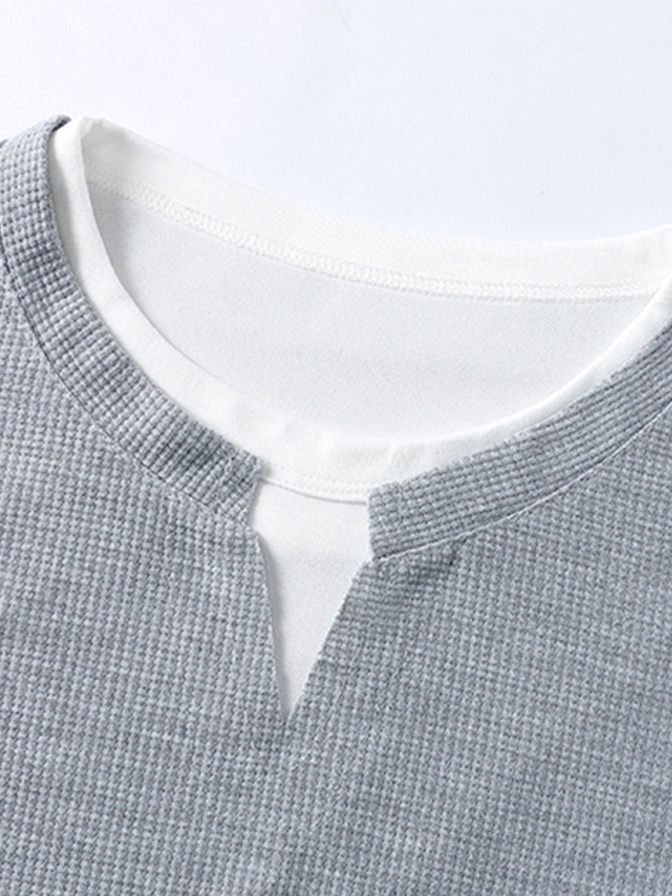 Casual Layered Waffle T-Shirt with Soft Breathable Fabric for Everyday Style 5