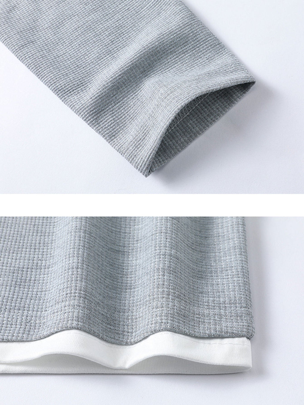 Casual Layered Waffle T-Shirt with Soft Breathable Fabric for Everyday Style 6