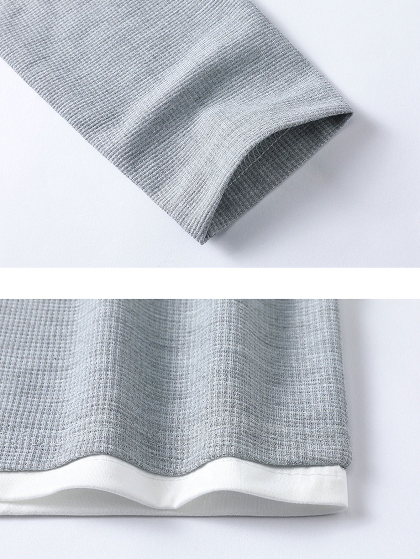 Casual Layered Waffle T-Shirt with Soft Breathable Fabric for Everyday Style 6