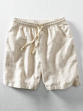 Casual Striped Linen Shorts with Drawstring Waist | Relaxed Fit for All-Day Comfort 0