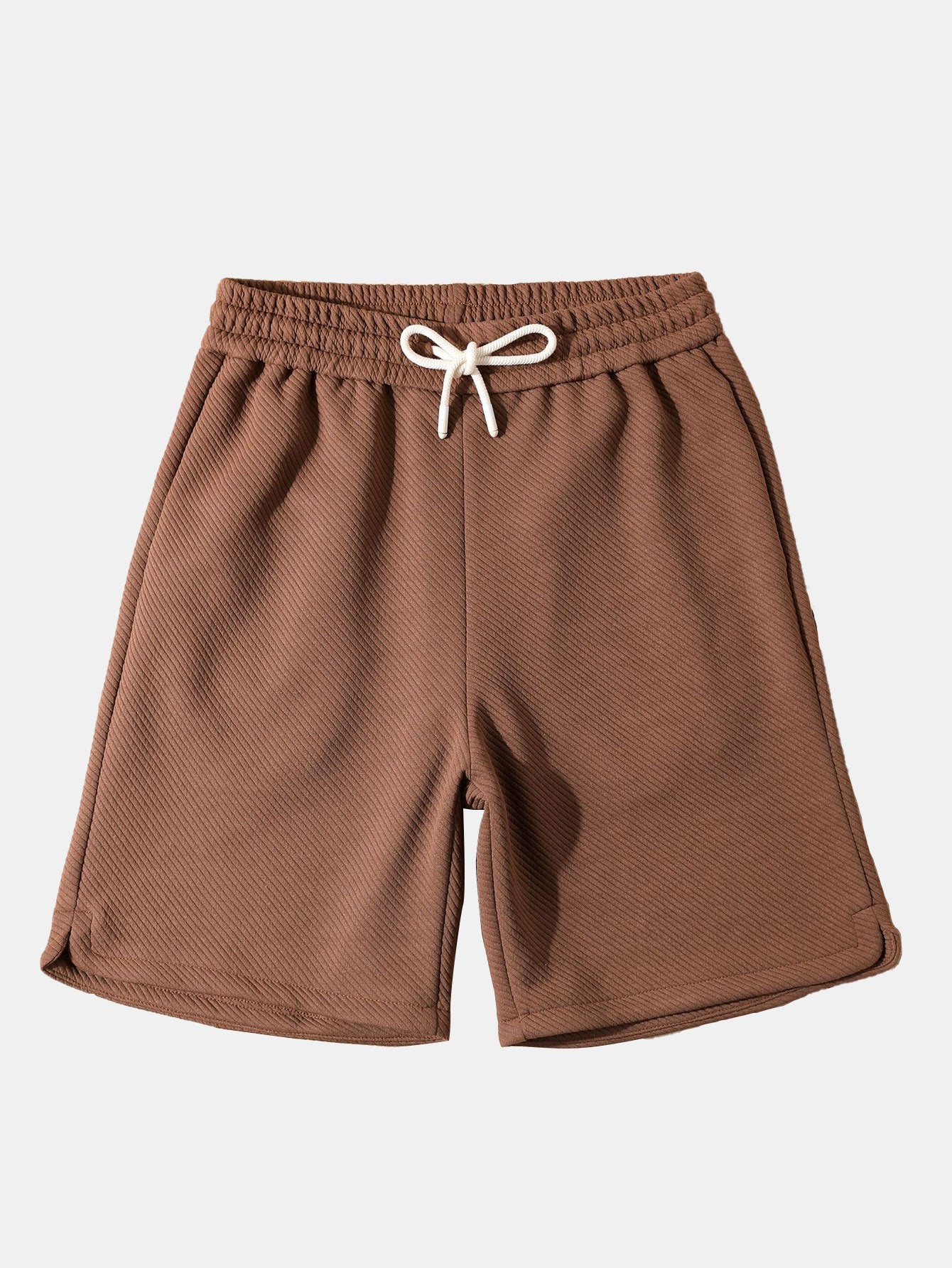 Casual Twill Jacquard Shorts with Adjustable Drawstring | Comfortable Fit for Everyday Wear 2