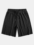 Checkerboard Collection | Towel Shorts with Adjustable Waist | Soft Fabric for All-Day Comfort 0