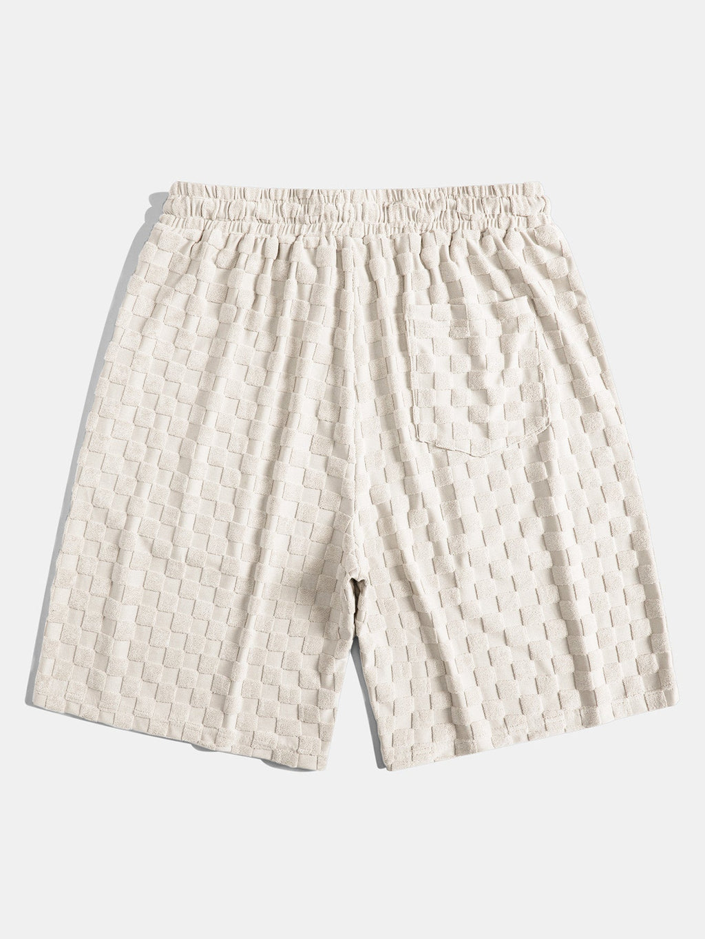Checkerboard Collection | Towel Shorts with Adjustable Waist | Soft Fabric for All-Day Comfort 5