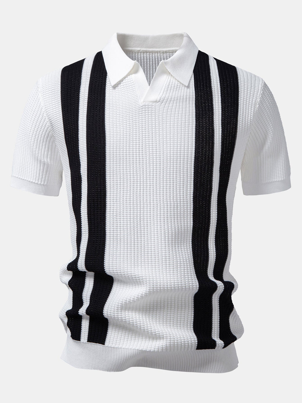 Chic Women's Outfit | Knit Polo & Ribbed Pants Set with Modern Design | Effortless Everyday Elegance 6