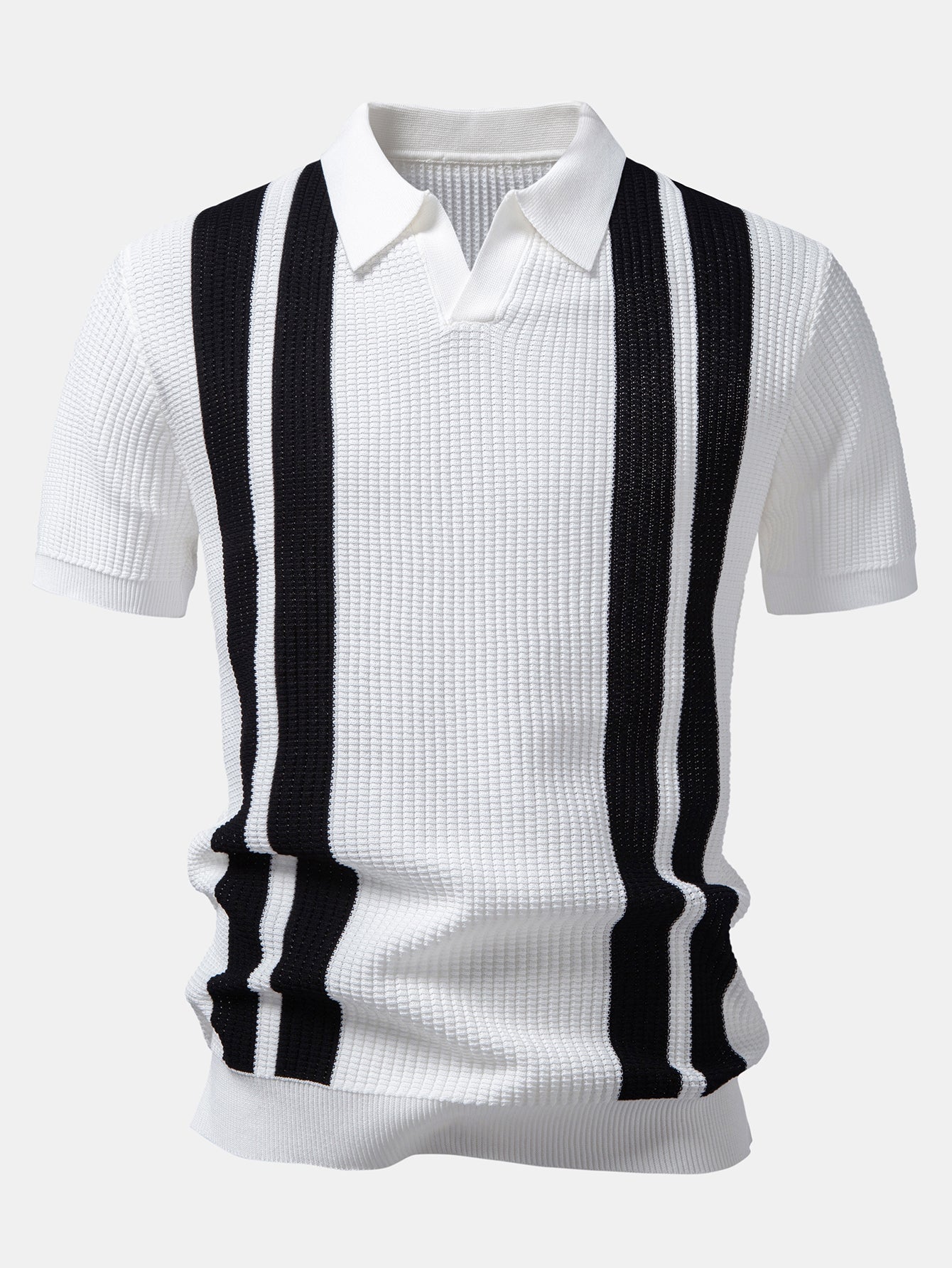 Chic Women's Outfit | Knit Polo & Ribbed Pants Set with Modern Design | Effortless Everyday Elegance 6