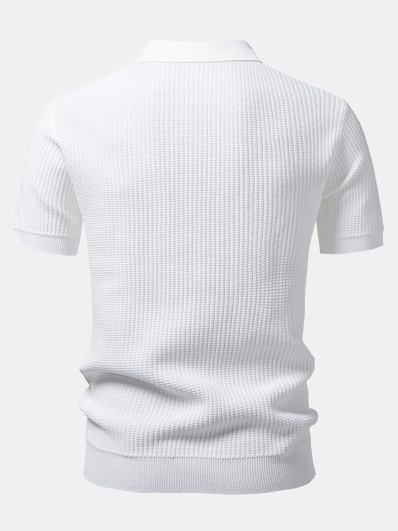 Chic Women's Outfit | Knit Polo & Ribbed Pants Set with Modern Design | Effortless Everyday Elegance 7