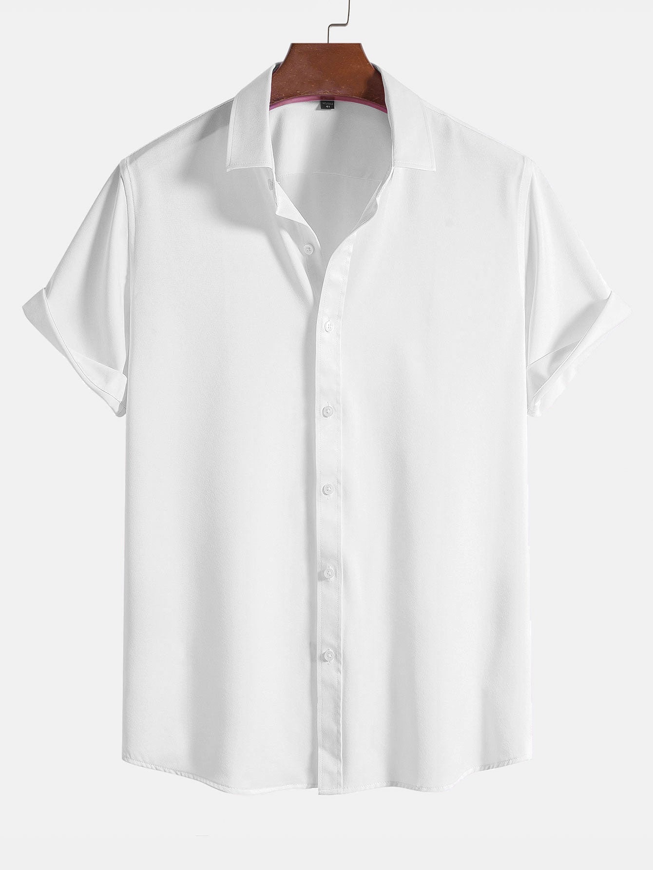 Classic Solid Color Shirt | Men's Shirt with 100% Polyester Fabric | Comfortable Fit for Everyday Wear 0