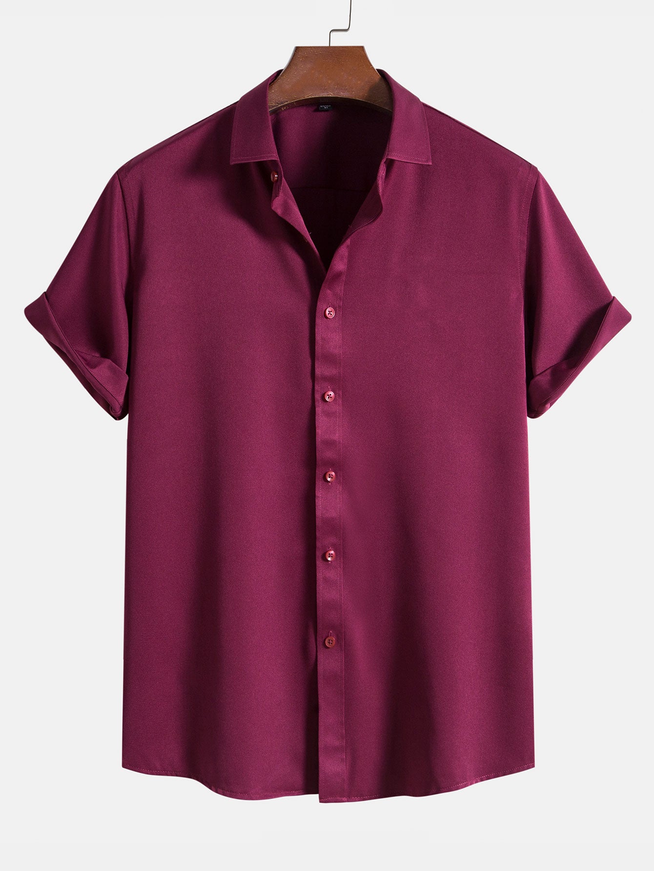 Classic Solid Color Shirt | Men's Shirt with 100% Polyester Fabric | Comfortable Fit for Everyday Wear 3