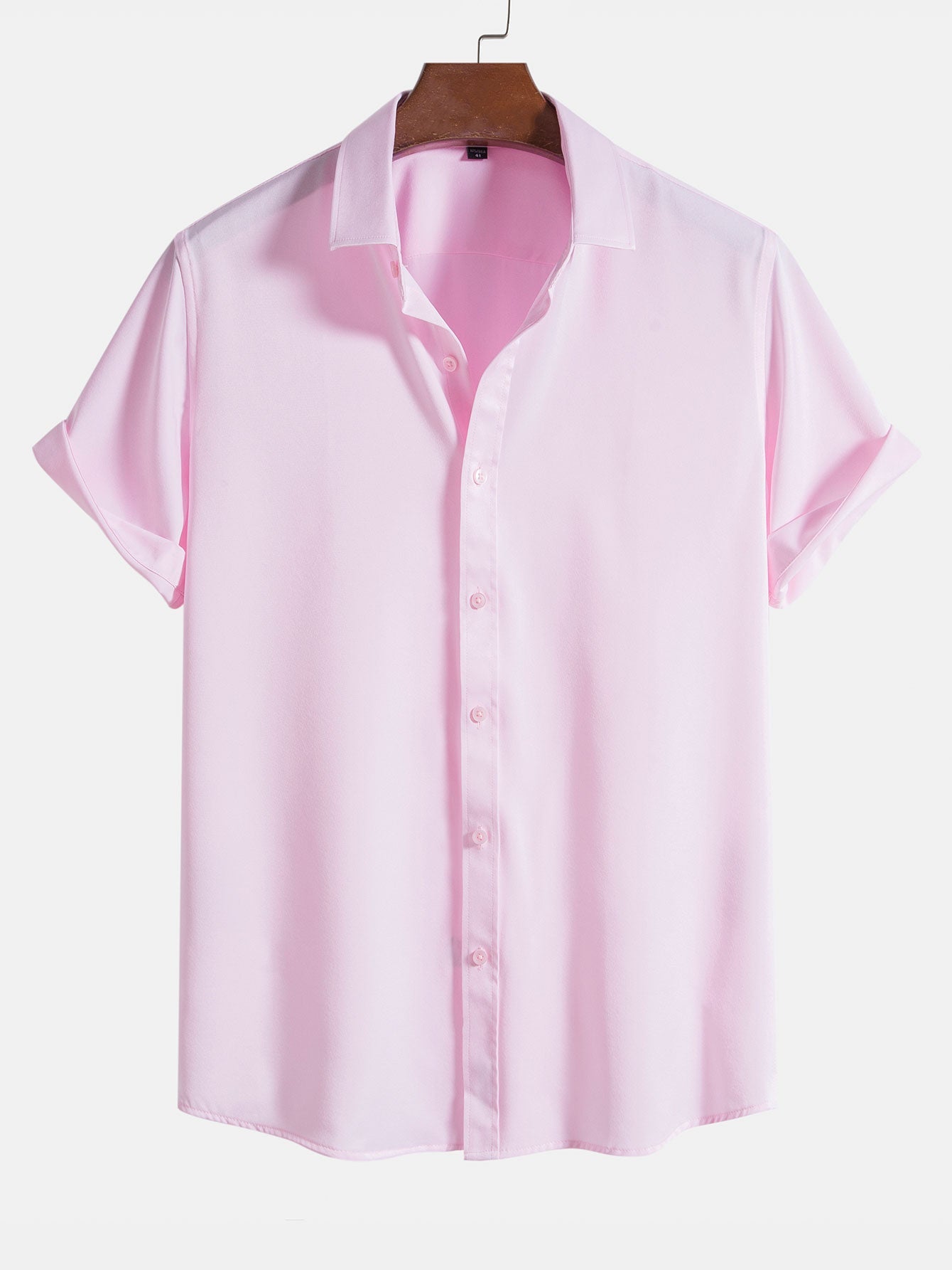 Classic Solid Color Shirt | Men's Shirt with 100% Polyester Fabric | Comfortable Fit for Everyday Wear 4