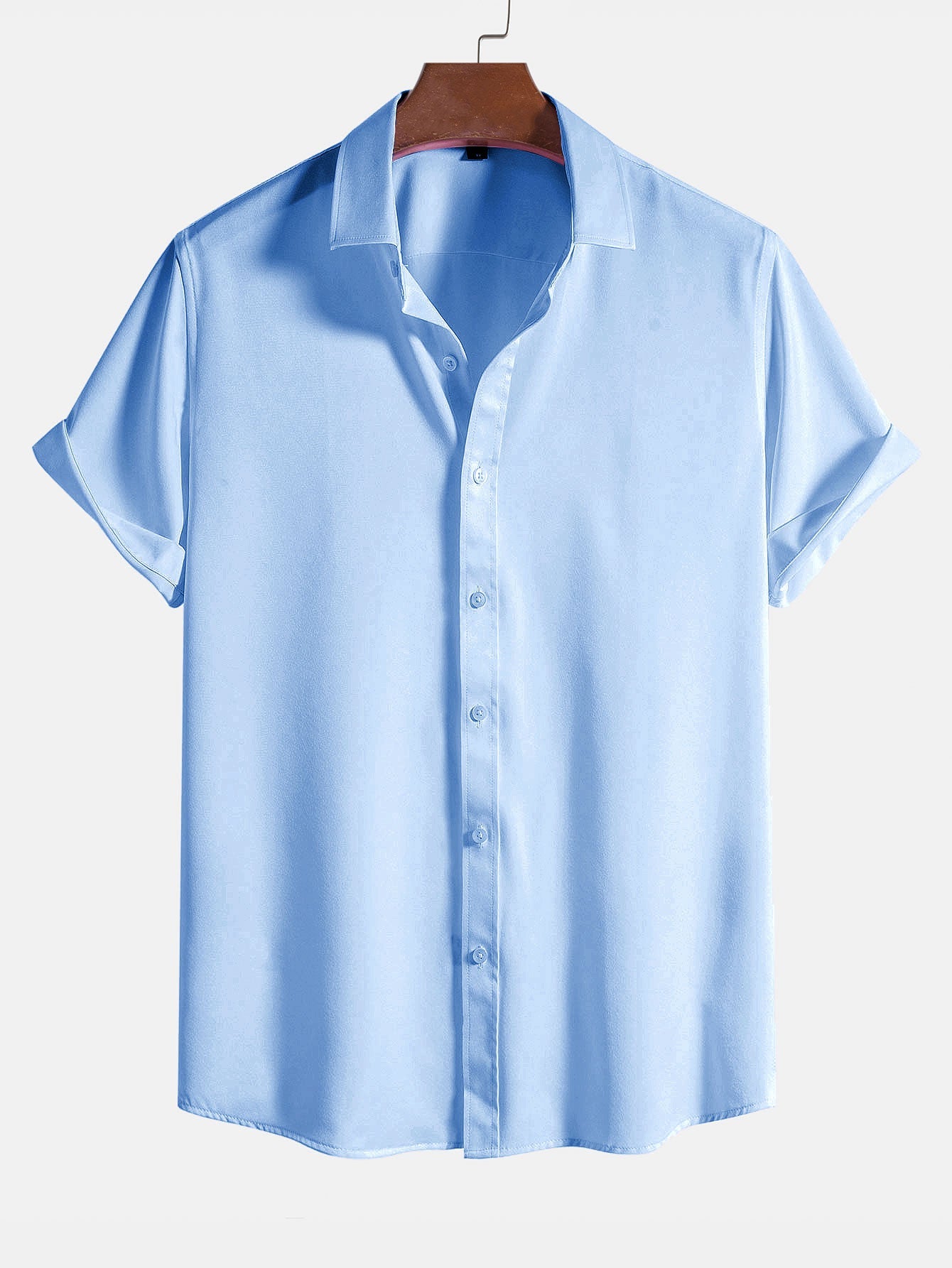 Classic Solid Color Shirt | Men's Shirt with 100% Polyester Fabric | Comfortable Fit for Everyday Wear 5