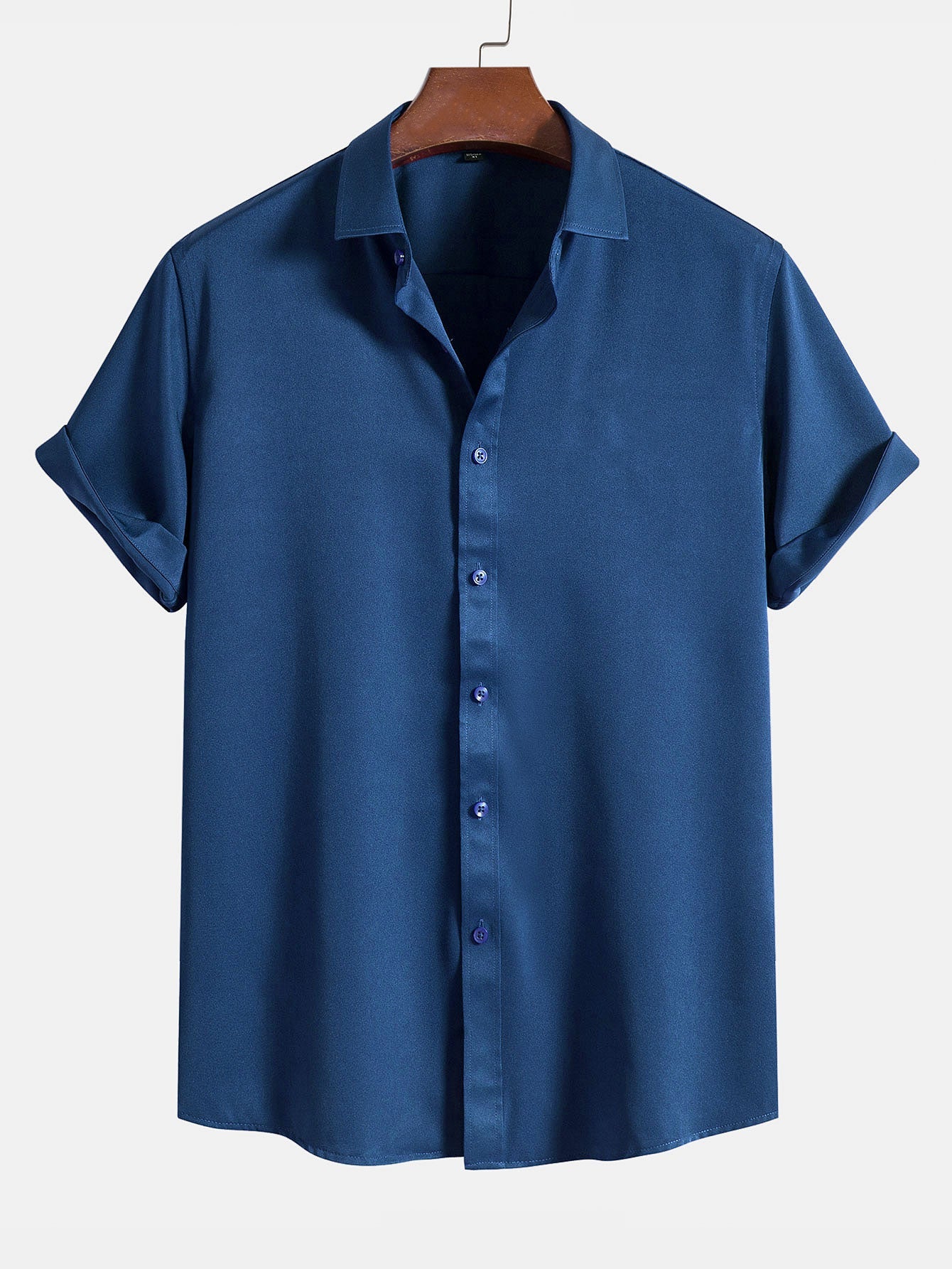 Classic Solid Color Shirt | Men's Shirt with 100% Polyester Fabric | Comfortable Fit for Everyday Wear 6