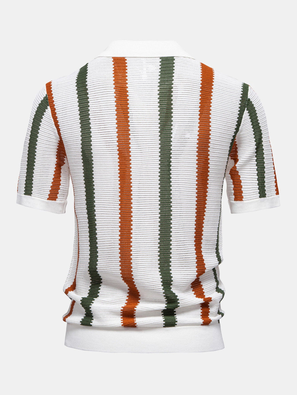 Classic Stripe Polo Shirt | Breathable Knit Fabric with Relaxed Fit for All-Day Comfort 1