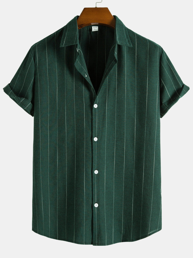 Classic Stripes | Men's Casual Button Down Shirt with Soft Cotton Blend | Comfortable Everyday Wear 0
