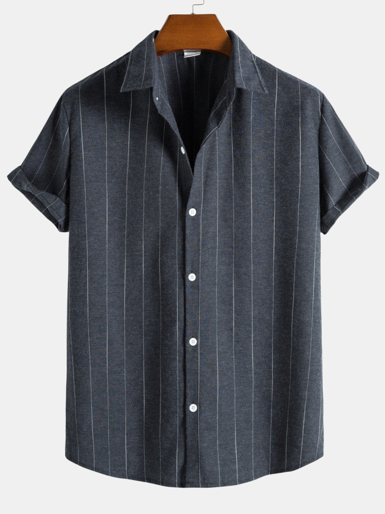 Classic Stripes | Men's Casual Button Down Shirt with Soft Cotton Blend | Comfortable Everyday Wear 1