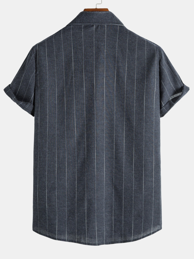 Classic Stripes | Men's Casual Button Down Shirt with Soft Cotton Blend | Comfortable Everyday Wear 2