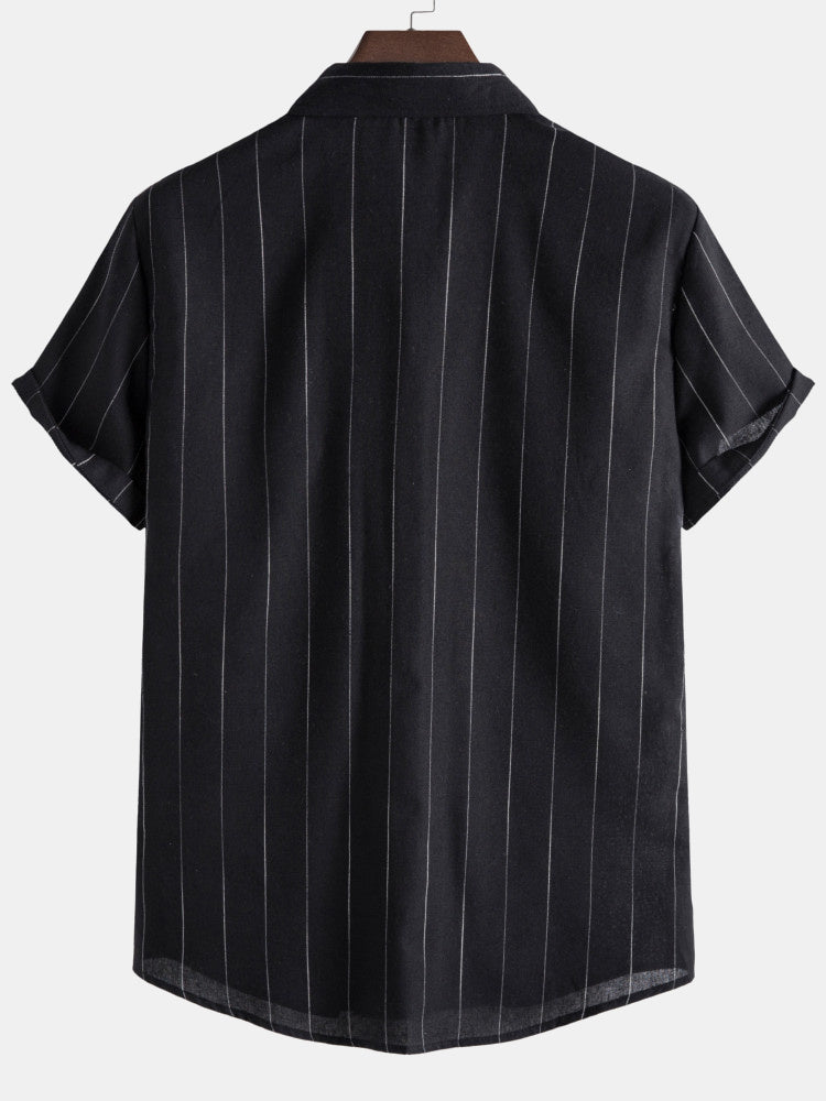 Classic Stripes | Men's Casual Button Down Shirt with Soft Cotton Blend | Comfortable Everyday Wear 4