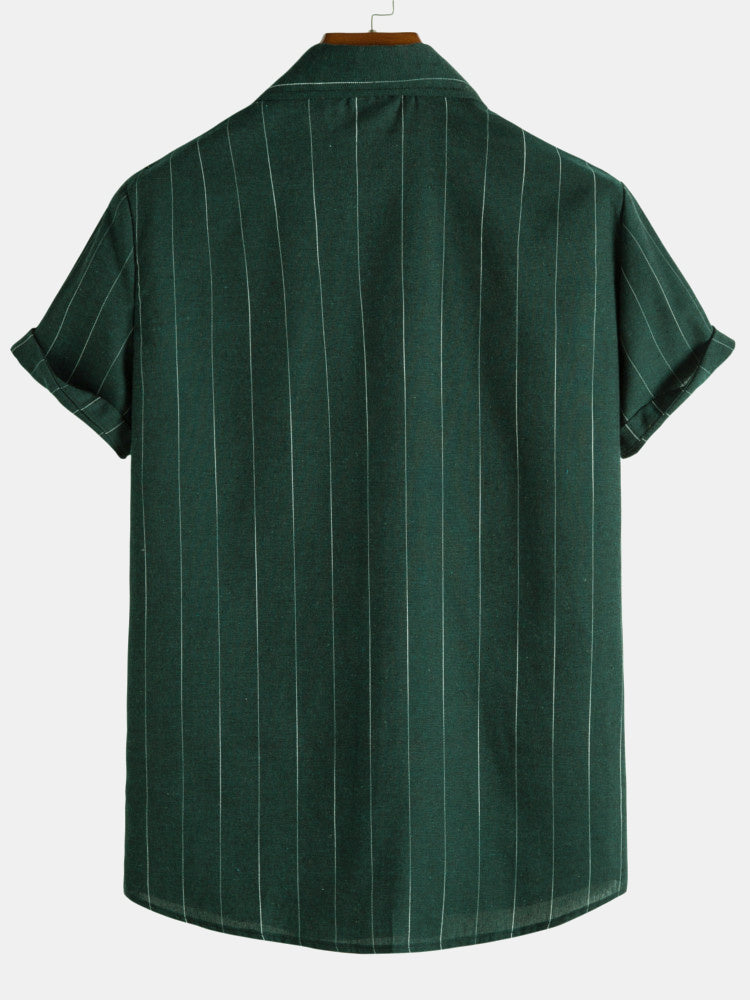 Classic Stripes | Men's Casual Button Down Shirt with Soft Cotton Blend | Comfortable Everyday Wear 5