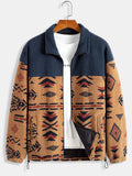 Cozy Collection | Women's Teddy Fleece Jacket with Unique Aztec Print | Soft & Warm Layering Option 0