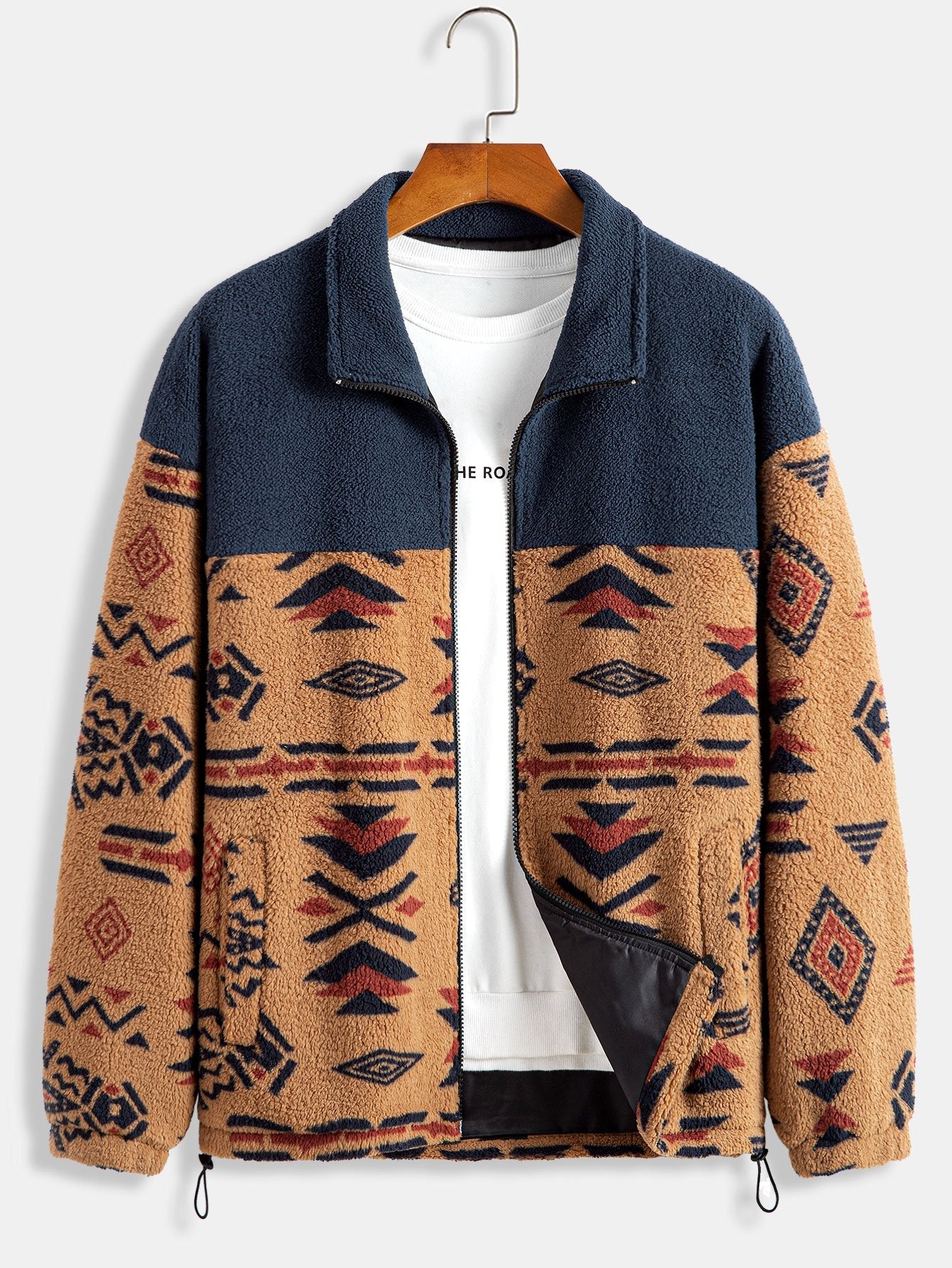 Cozy Collection | Women's Teddy Fleece Jacket with Unique Aztec Print | Soft & Warm Layering Option 0