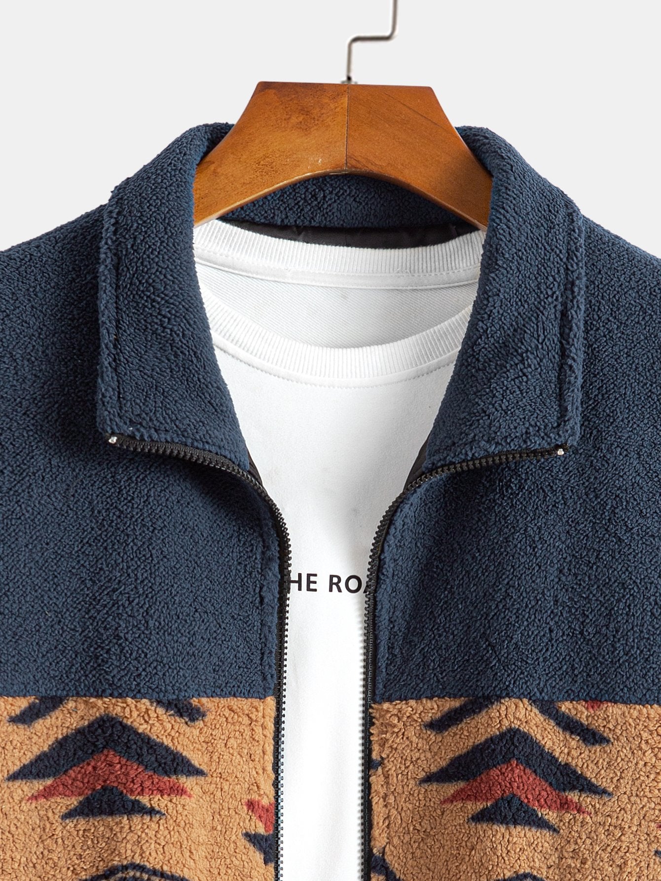 Cozy Collection | Women's Teddy Fleece Jacket with Unique Aztec Print | Soft & Warm Layering Option 2