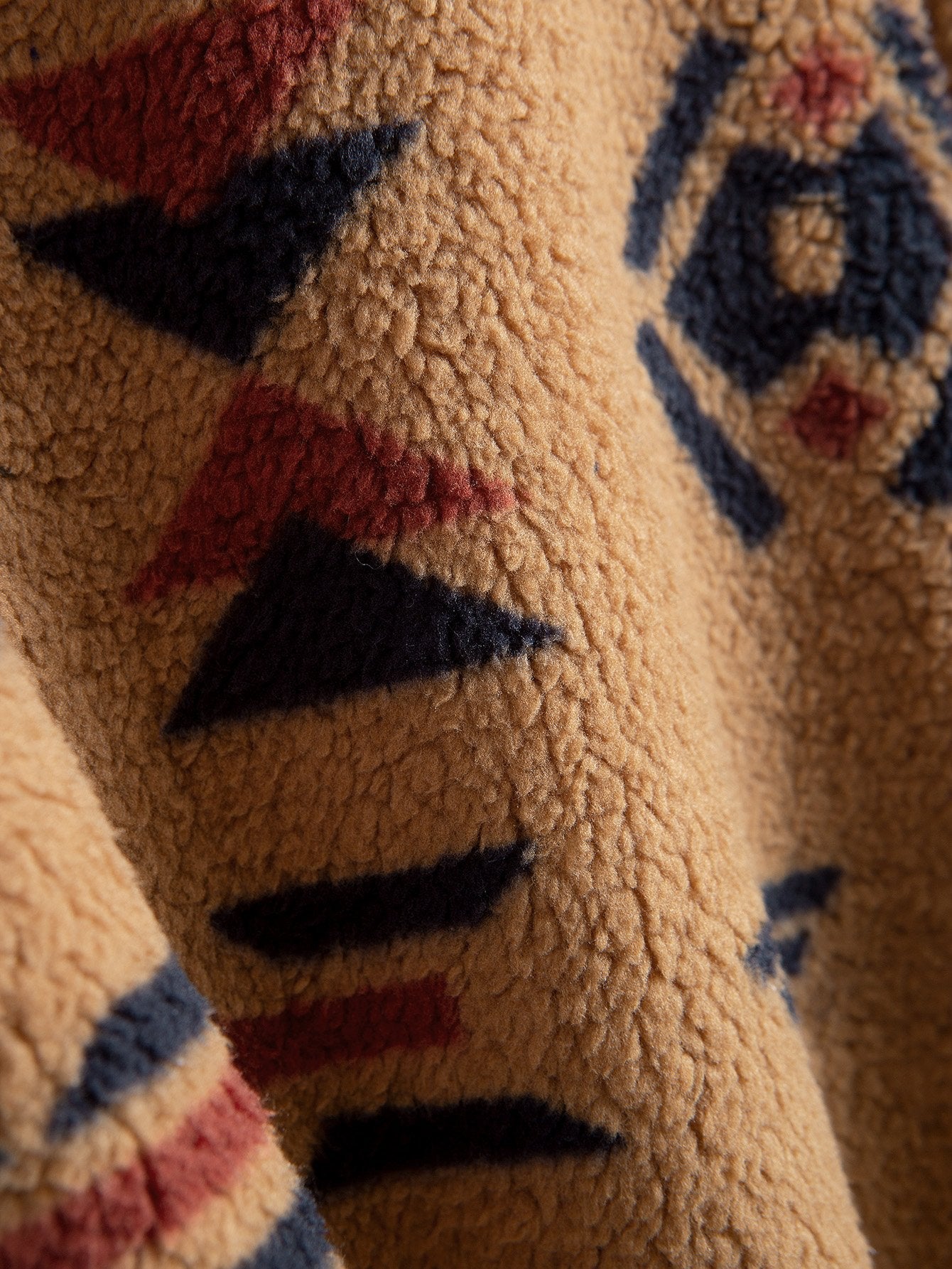 Cozy Collection | Women's Teddy Fleece Jacket with Unique Aztec Print | Soft & Warm Layering Option 4