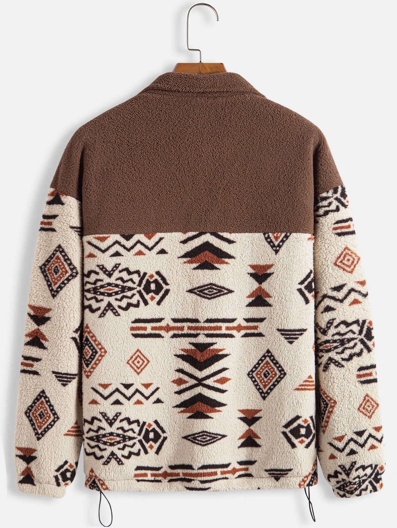 Cozy Collection | Women's Teddy Fleece Jacket with Unique Aztec Print | Soft & Warm Layering Option 7