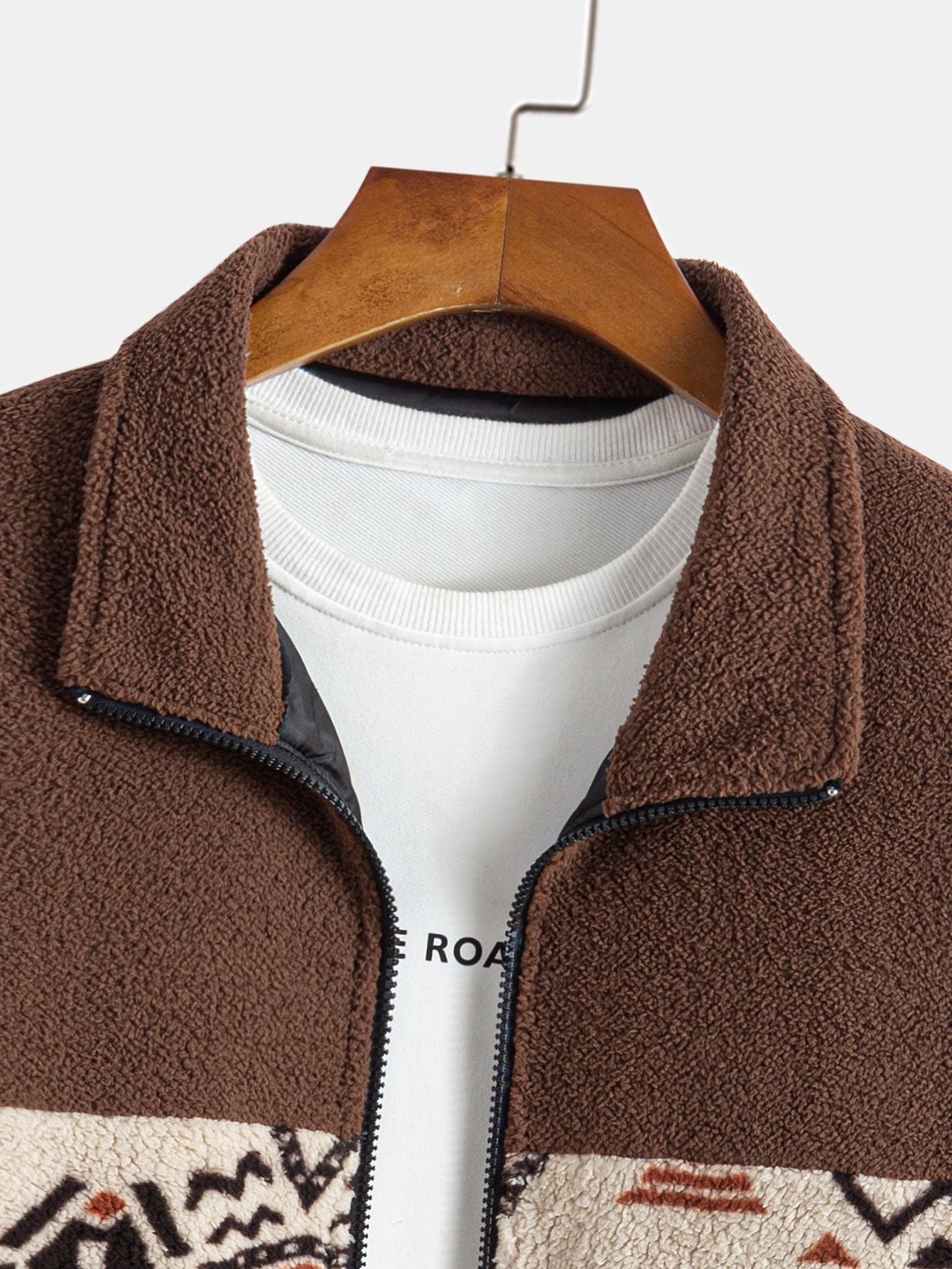 Cozy Collection | Women's Teddy Fleece Jacket with Unique Aztec Print | Soft & Warm Layering Option 8