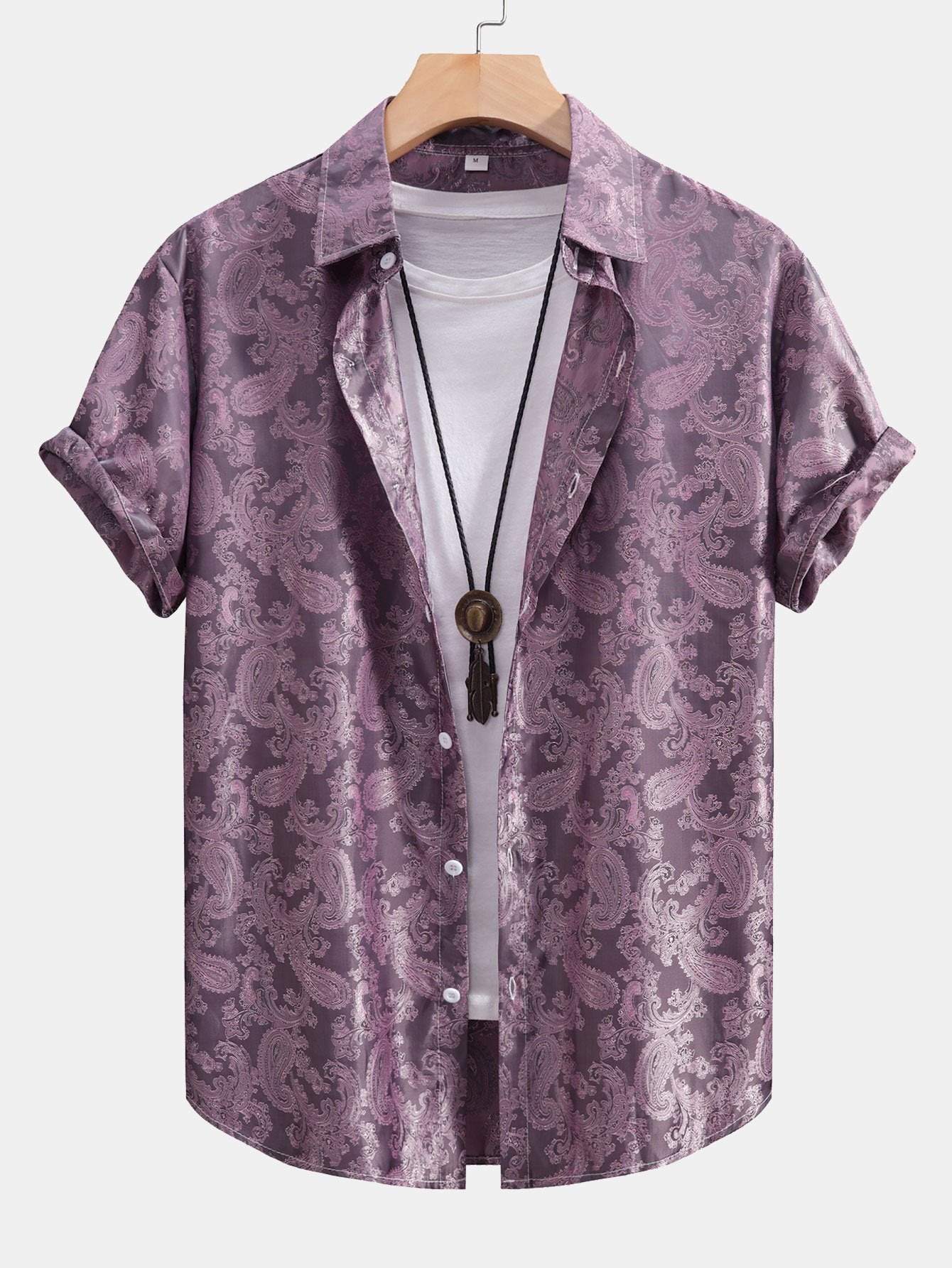 Elegant Paisley Print Satin Shirt for Women with Unique Design | Stylish Addition for Any Wardrobe 0