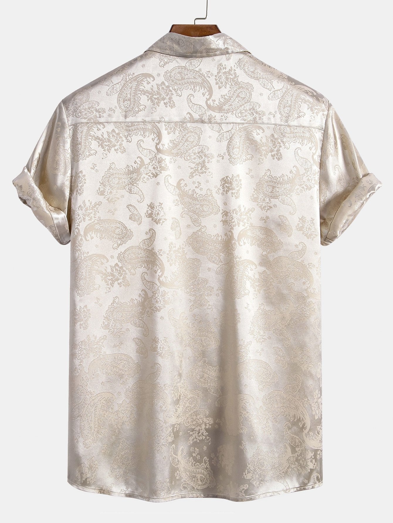 Elegant Satin Shirt | Unique Paisley Print Design for Stylish Comfort 6