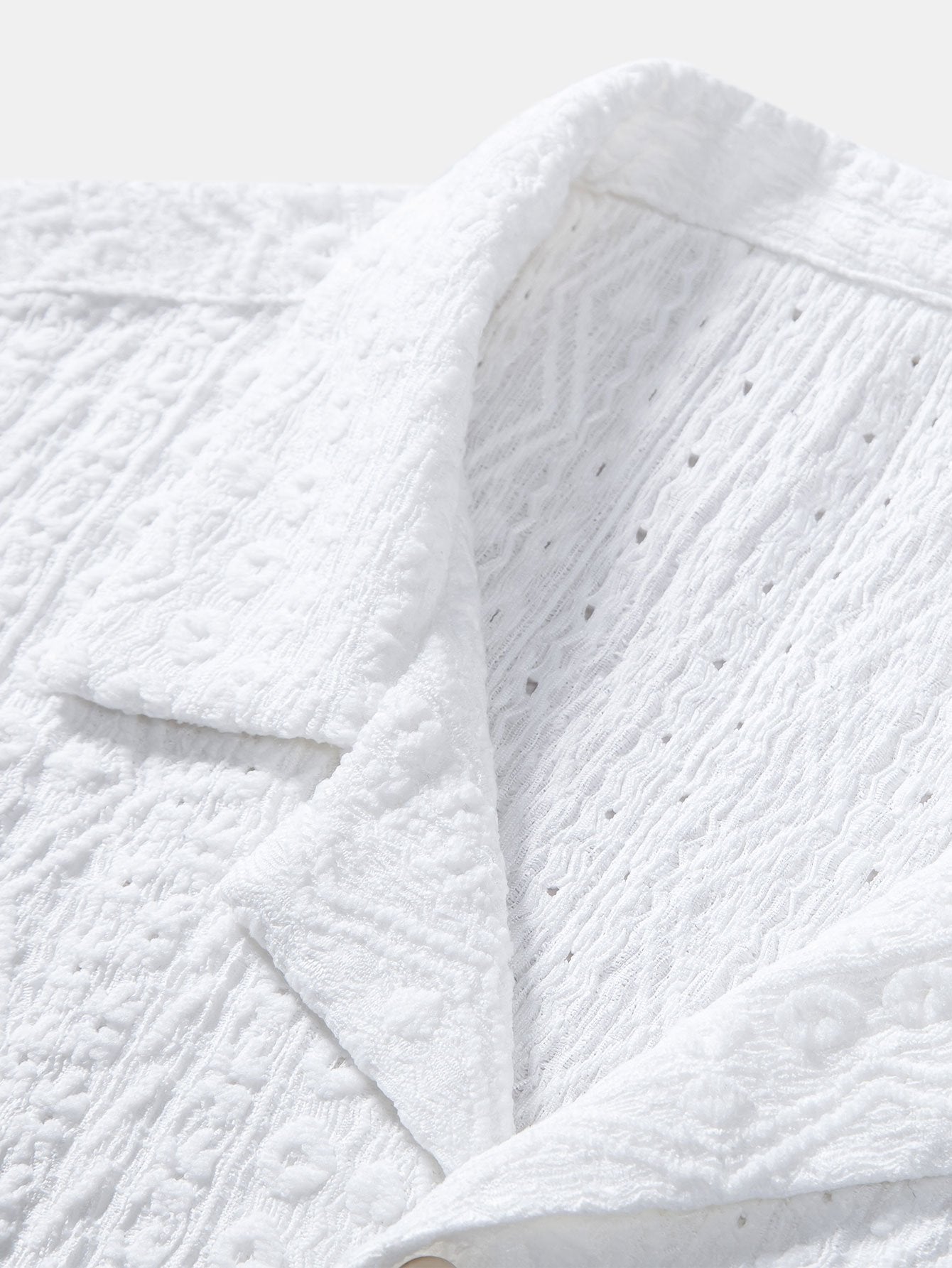 Geometric Jacquard Cuban Shirt for Men with Breathable Fabric | Stylish Comfort 5