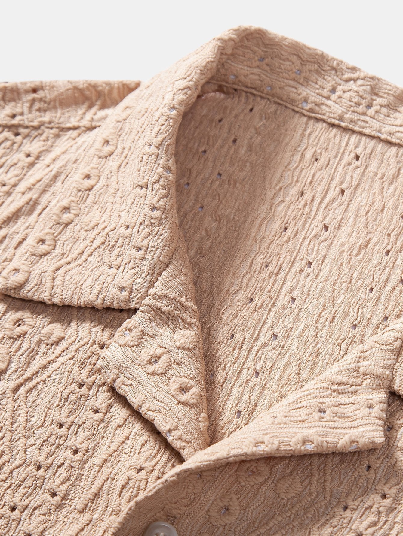 Geometric Jacquard Cuban Shirt for Men with Breathable Fabric | Stylish Comfort 6