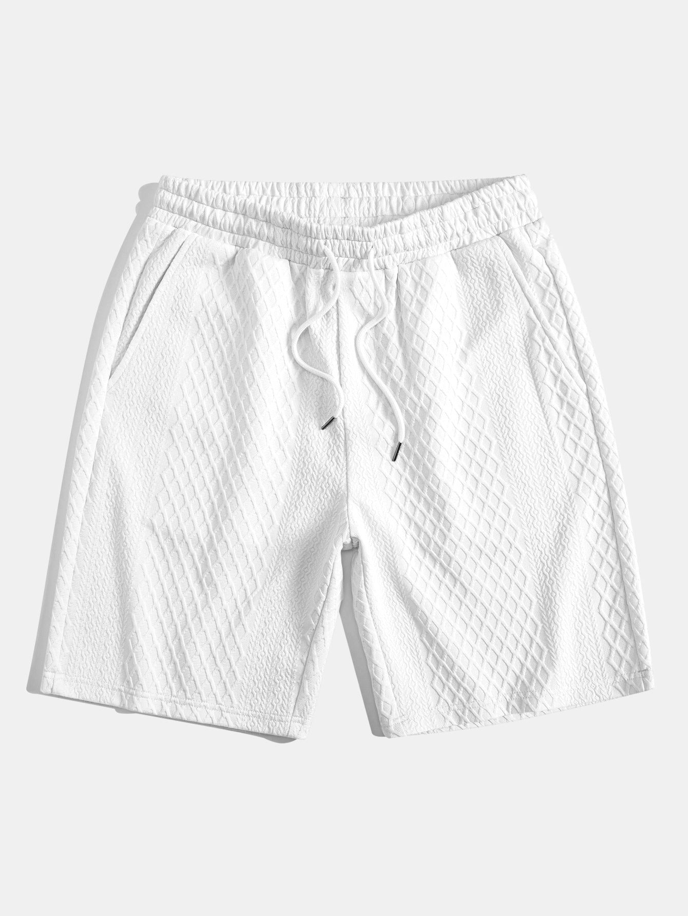 Geometric Jacquard Mens Shorts with Drawstring Waist | Soft Breathable Fabric for Comfort 8