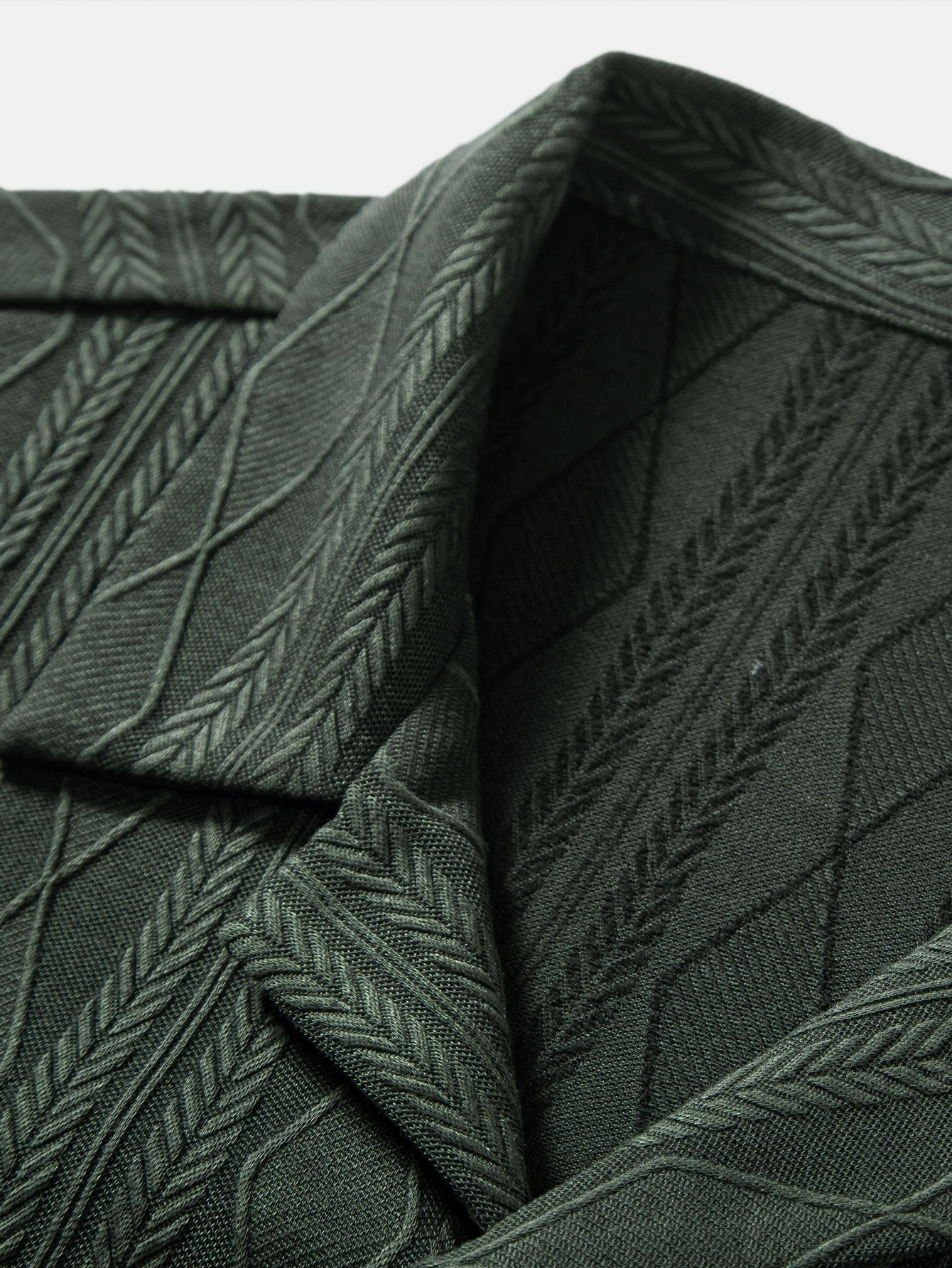 Geometric Rhombus Jacquard Cuban Shirt with Comfortable Fit | Stylish Casual Wear for Everyday Use 6
