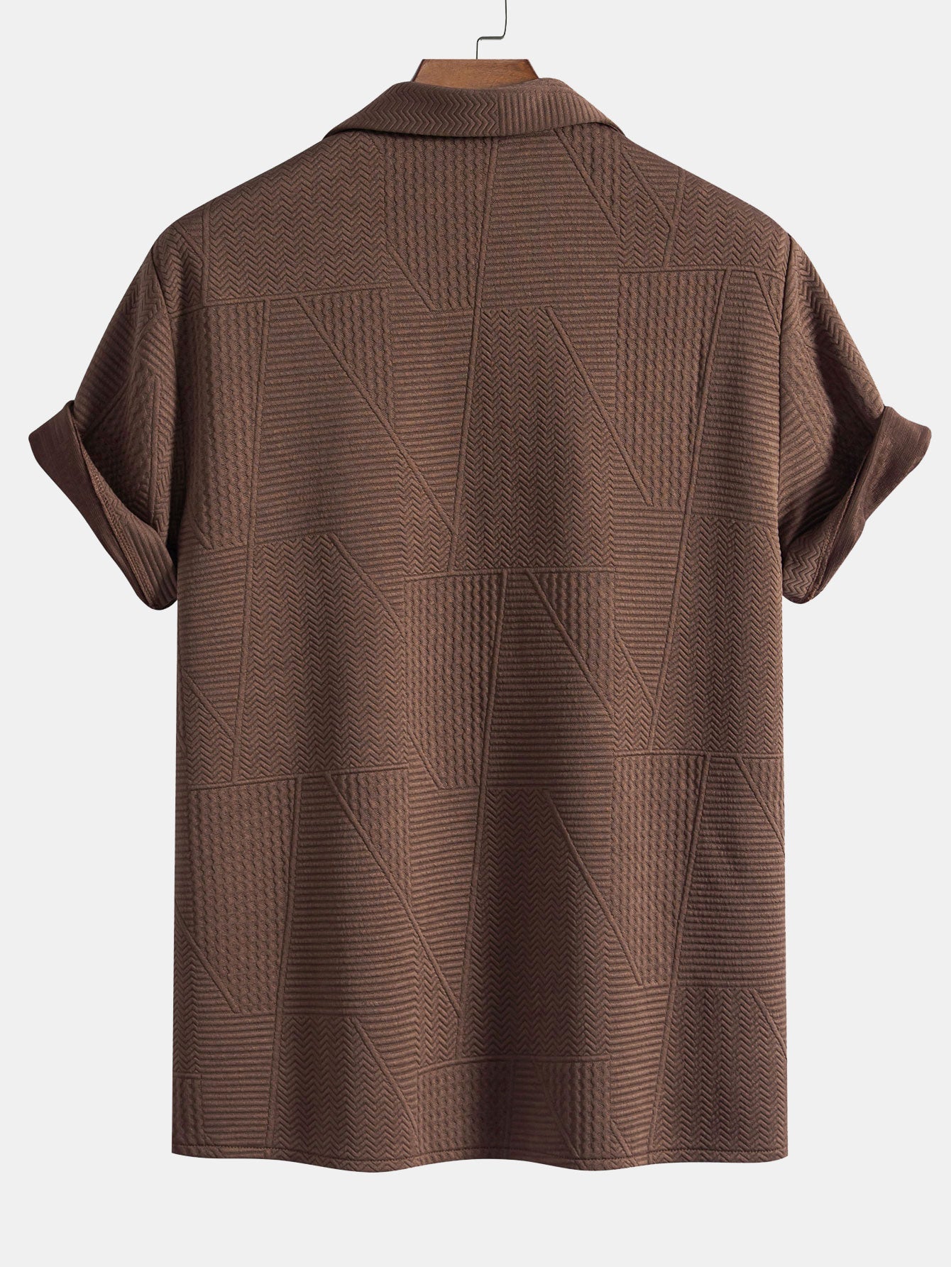 Geometry Collection | Cuban Shirt for Men with Geometric Texture | Lightweight Polyester for Ultimate Comfort 1